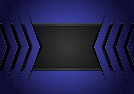 Black and blue abstract designのイラスト素材