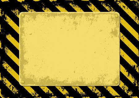 warning background with grunge plaqueのイラスト素材