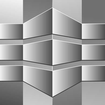 Modern Design Infographic Style Template.Three Metallic Bannersのイラスト素材