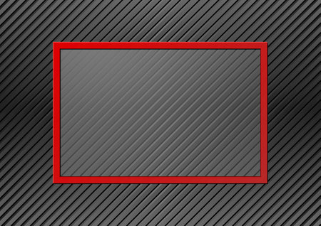 black background with stripe pattern and red frameのイラスト素材