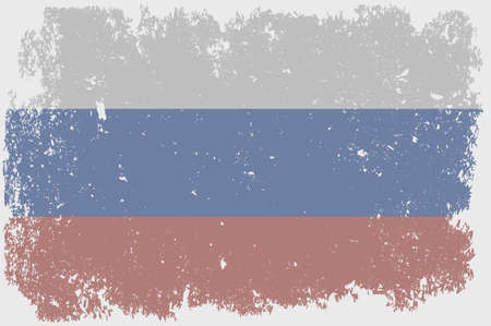 grunge flag of Russiaのイラスト素材