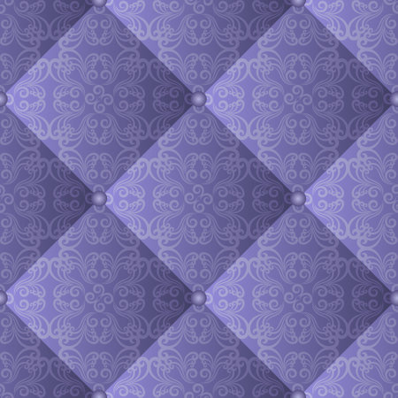 quilted textile with ornaments, seamless patternのイラスト素材