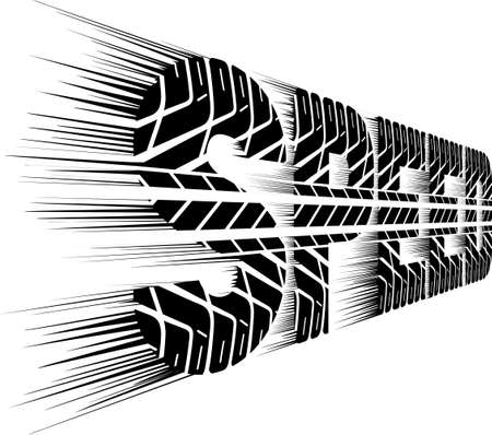 stylized word "speed" with tire tread textureのイラスト素材