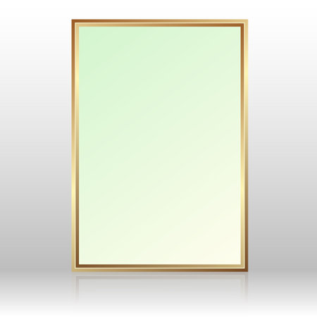 golden plaque on gray glossy backgroundのイラスト素材
