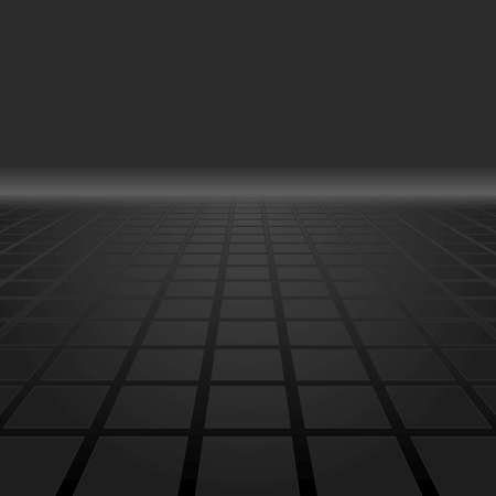 3D black geometric background with perspectiveのイラスト素材