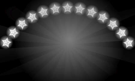 black background with illuminated starsのイラスト素材