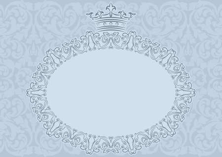 vintage background with kingly frameのイラスト素材