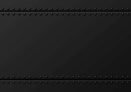 Riveted Plaque On Black Backgroundのイラスト素材