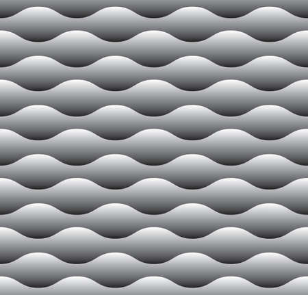 gray wavy background 3D, seamless patternのイラスト素材