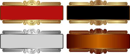 set of decorative framesのイラスト素材