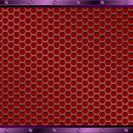 red pattern with metallic frameのイラスト素材