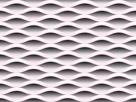 black and white wavy background, seamless patternのイラスト素材