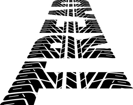 stylized word tread in perspectiveのイラスト素材