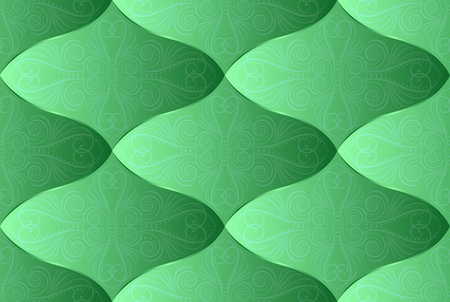 antique background with ornament, 3D seamless patternのイラスト素材