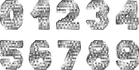 font in the form of dots.のイラスト素材