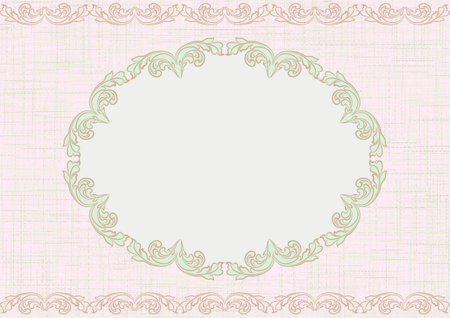 floral frame on textured backgroundのイラスト素材