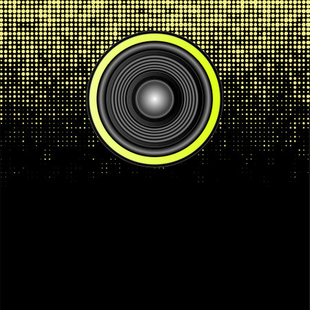 black background with speakerのイラスト素材