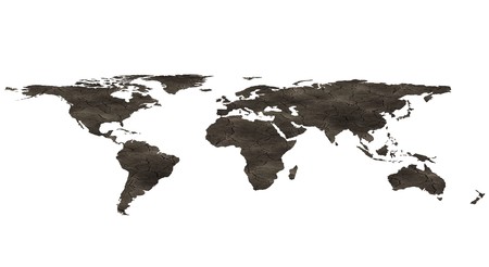 3d render of a world mapの写真素材