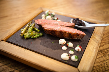 Grilled duck breastの写真素材