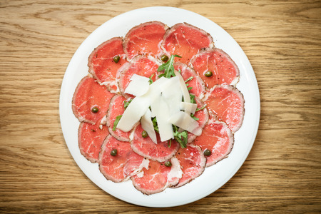 Carpaccio on a plateの写真素材