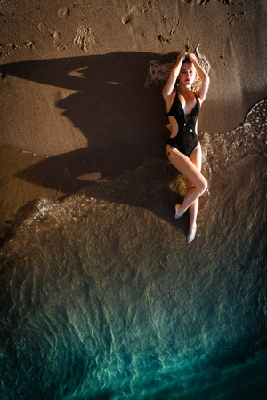 Bikini on a beachの写真素材