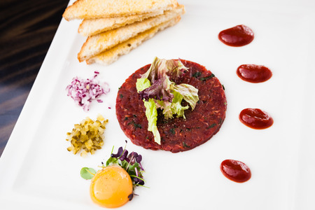 Classic steak tartareの写真素材
