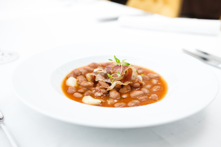 Soup with beansの写真素材