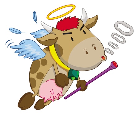 Angle Cow01のイラスト素材