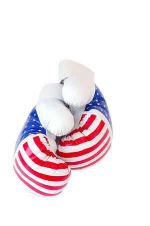 boxing gloves american flagの写真素材