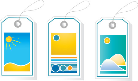 labels travel themeのイラスト素材