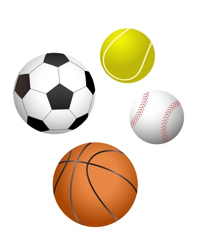 four major sports balls illustration four major sports balls illustration