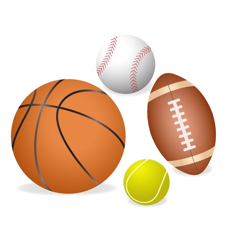 four major sports balls illustration four major sports balls illustration