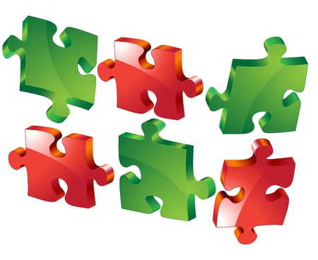 puzzle icons isolated on white backgroundのイラスト素材