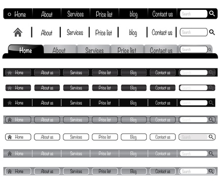 Web elements vector navigation menu bar for website-menu bar can be re-size to any limitのイラスト素材