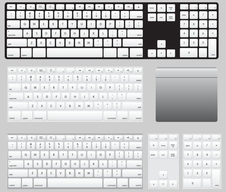 Vector computer keyboards and track pad - Image can be re-size to any limitのイラスト素材