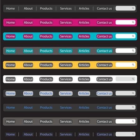 Web elements vector navigation menu bar for website-menu bar can be re-size to any limitのイラスト素材