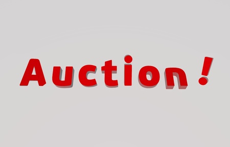Auction text  - 3d renderの写真素材