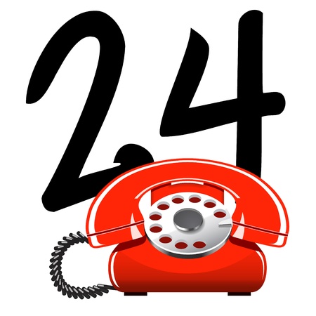 24-hour service image be re-size to any limitのイラスト素材