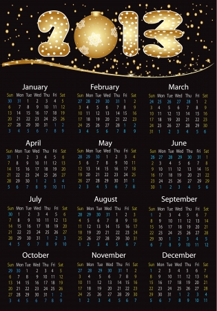 Vertical calendar 2013 year - can be re-size to any limitのイラスト素材