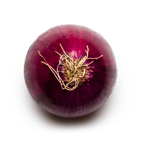 Red Spanish Onion on Whiteの写真素材