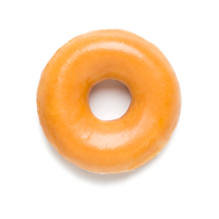 Glazed Donut on Whiteの写真素材