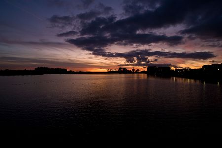 sunset above hollandの写真素材