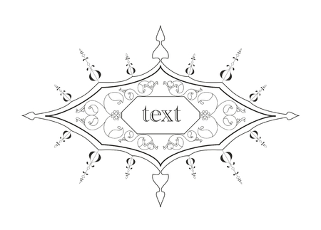 frame with beautiful ottoman art motifsのイラスト素材