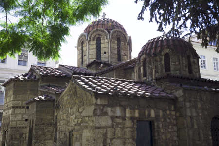 Athens, Greece - September 11, 2021: The old Greek Orthodox Church on the Ermou Street in Athensのeditorial素材
