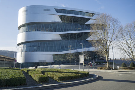 STUTTGART, GERMANY - December 13, 2017: Mercedes-Benz Museum in Stuttgart.のeditorial素材