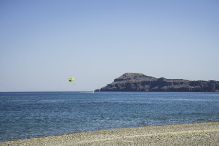 Daytime sea on Crete, Mediterranean Sea, Greeceの写真素材