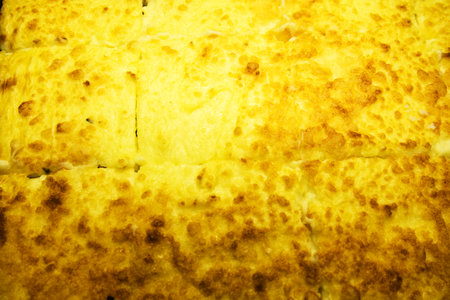 Pastitsio - a Greek dish with minced meat and BÃ©chamel sauce, top viewの写真素材