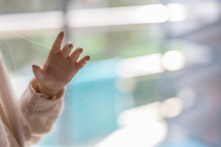 Doll hand close up.の写真素材