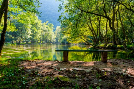 Beautiful park Vrelo Bosne in the Bosnia and Herzegovinaの写真素材