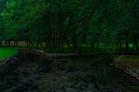 beautiful park Vrelo Bosne in the Bosnia and Herzegovinaの写真素材